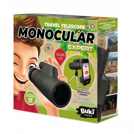 Játékok 9-12 éveseknek - Buki France Monocular Expert - Putere de 12X cu husa si trepied