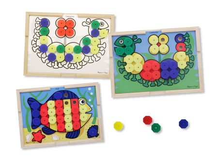 Baba ajándékok - Melissa-Doug-Mozaic-din-lemn-cu-culori