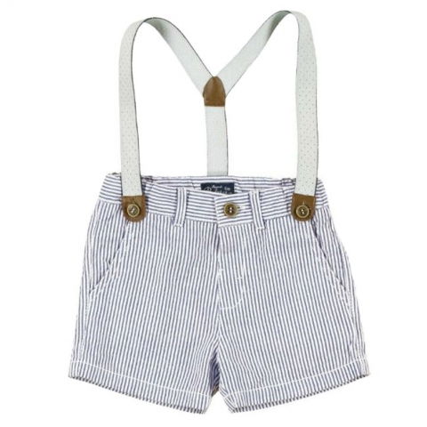 Jucarii 1-3 ani - Mayoral-Pantaloni bleu scurti cu bretele (1245), 12 luni, 80 cm