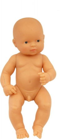 Játékok 0-12 hónaposoknak - Miniland Papusa Bebelus european Baiat Miniland 32 cm
