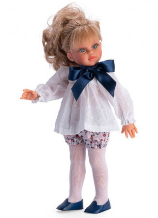 Mesemondás - Asivil S.L.-Papusa Sabrina Blonda cu Camasa Alba cu Funda 40cm