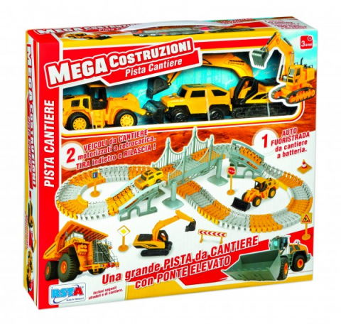 Oktató játékok - Pista circuit constructie RS Toys cu 3 vehicule incluse