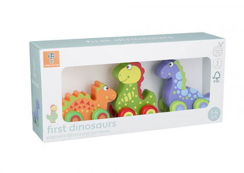 Baba ajándékok - Orange Tree Toys-Primii mei dinozauri - set jucarii cu roti, Orange Tree Toys