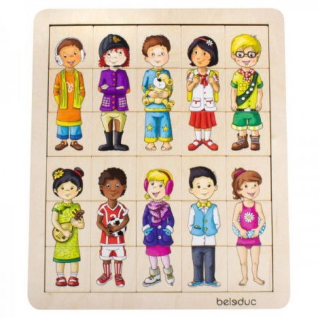 Klasszikus kirakós - Beleduc-Puzzle-amesteca-si-potriveste-Copiii-lumii