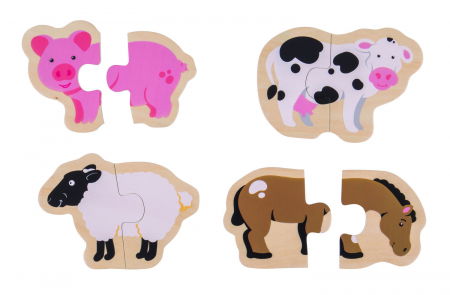 Baba kirakósok - BigJigs-Puzzle-animale-de-la-ferma
