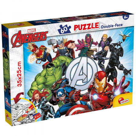 Játékok 6 éves kortól - Lisciani Puzzle de colorat - Avengers 60 de piese 