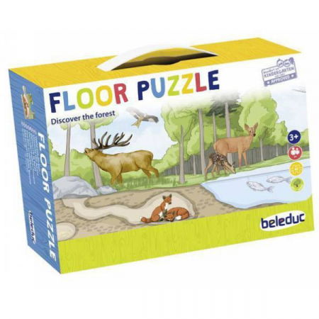 Játékok 4 éves kortól - Beleduc-Puzzle-de-podea-Descopera-padurea