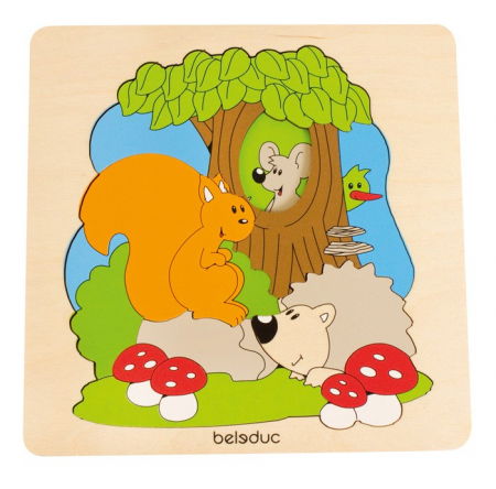 Játékok 4 éves kortól - Beleduc-Puzzle-Descopera-Padurea