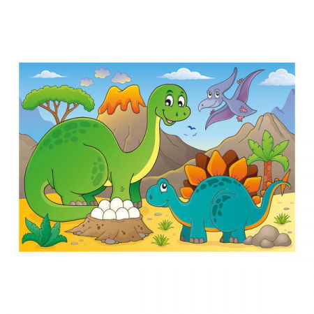 Játékok 6 éves kortól - Dino Puzzle - Dinozauri prietenosi 48 piese 