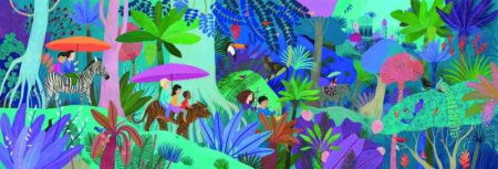 Kirakós játékok - Djeco-Puzzle-Plimbarea-copiilor-200-pcs