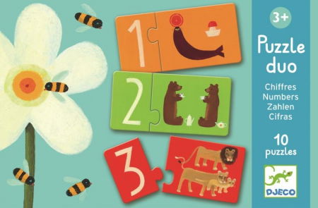 Cifre si matematica - Djeco-Puzzle-duo-Numere