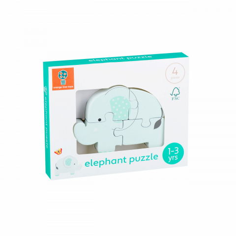Baba ajándékok - Orange Tree Toys-Puzzle elefant din lemn, Orange Tree Toys