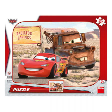Játékok 6 éves kortól - Dino Puzzle - Peripetii cu Lightning McQueen 12 piese 