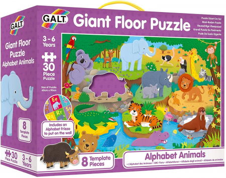 Oktató játékok - Galt-Puzzle Podea: Alfabetul animalutelor (30 piese)