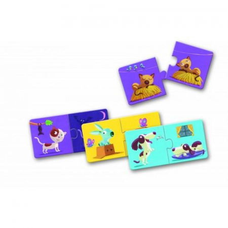 Játékok 3 éves kortól - Djeco-Puzzle-duo-Antonime