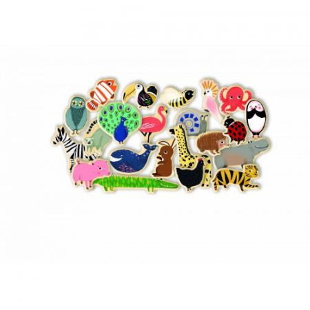Oktató játékok - Djeco-Joc-magnetic-cu-animale-Multicolor