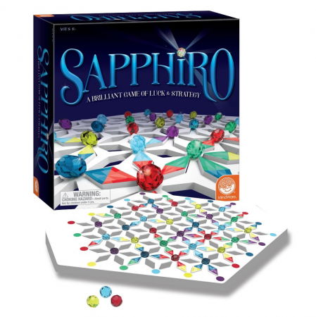 Társasjátékok - MindWare-Sapphiro-boardgame-de-strategie-cu-piese-din-lemn