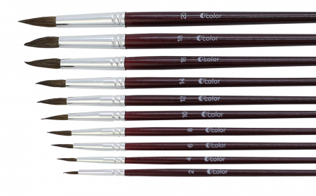 Kreativitást fejlesztő játékok - OColor Set 10 pensule rotunde nr 8 din par de ponei