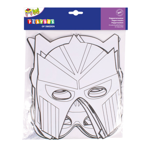 12 db-os színező maszk készlet Szuperhősök, óvoda és iskola