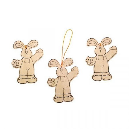 Játékok 3 éves kortól - Beleduc Set 3 pandantive de decorat Iepurasi - Beleduc