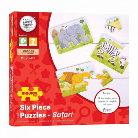 Baba kirakósok - BigJigs-Set-3-puzzle-din-lemn-Jungla-Vesela