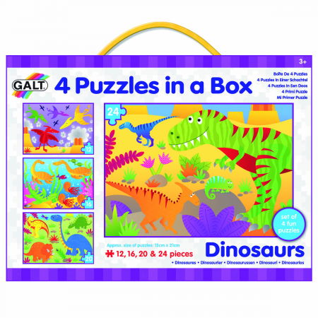 Játékok 3-5 éveseknek - Galt-Set-4-puzzle-uri-Dinozauri-24-piese
