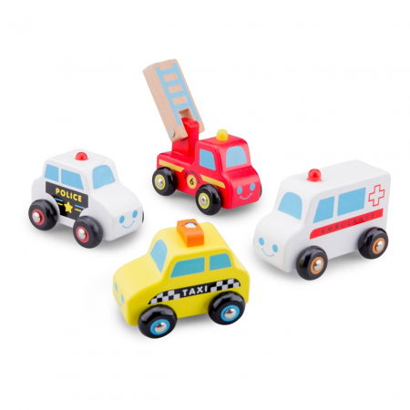 Montessori játékok - New-Classic-Toys-Set-4-vehicule