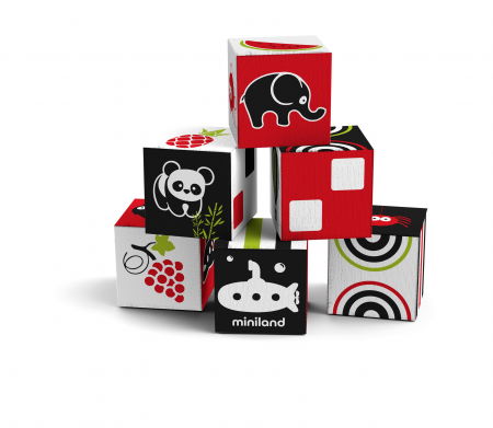 Cuburi de construit - Miniland-Set-6-cuburi-educationale-pentru-bebelusi