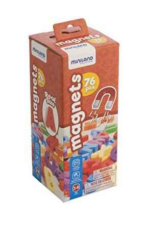 Betűs játékok - Miniland-Set-66-litere-mari-magnetice-Miniland