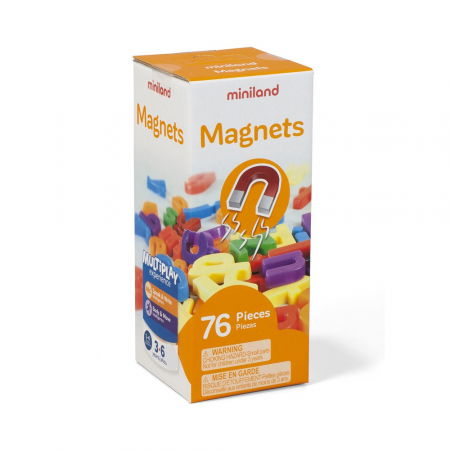 Betűs játékok - Miniland-Set-66-litere-mici-magnetice-Miniland