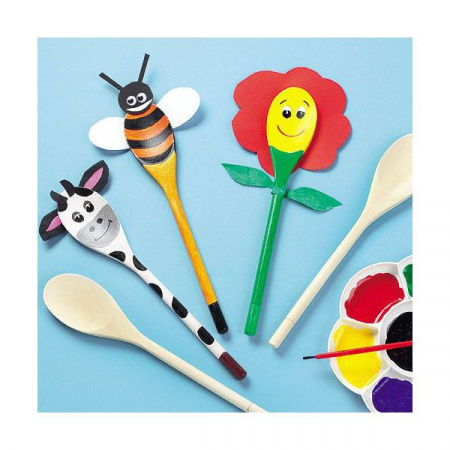 Kreativitást fejlesztő játékok - Baker Ross Set 8 Linguri Din Lemn De Decorat - Baker Ross