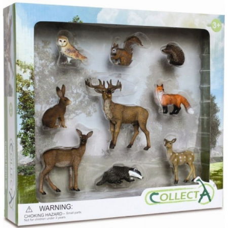 Ajándékok gyerekeknek - Collecta-Set-9-figurine-animale-de-padure-Collecta