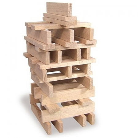 Vilac - Vilac-Set-constructie-cu-100-de-piese-lemn-Dimensiuni-generoase