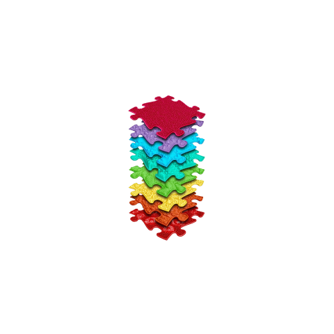 Első fogalmak játékok - Set Covorase ortopedice senzoriale tip puzzle Curcubeu