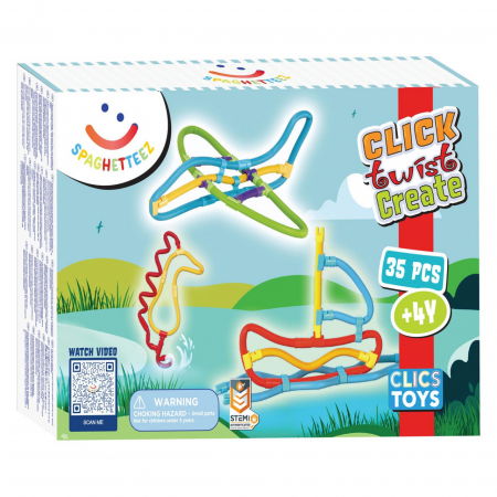 Clics toys - Clicstoys Set de construit cu magnet Spaghetteez 35 piese