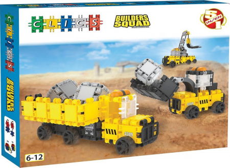 Ajándékok 7 éves gyerekeknek - Clicstoys Set de construit Vehicule de constructie Clics