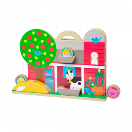 Mesemondás - Melissa & Doug-Set de joaca din lemn Acrobatii la Ferma colectia GO TOTs