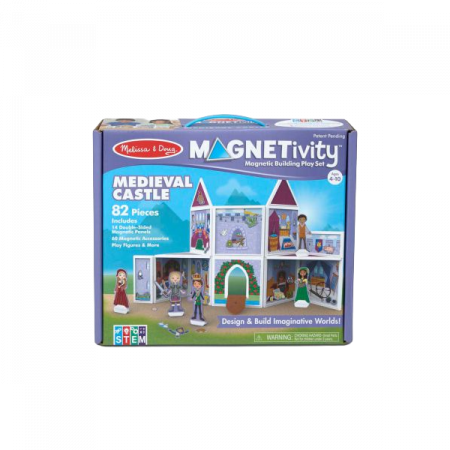 Top ajándékok 0-12 éves gyerekeknek - Melissa & Doug Set de joaca magnetic Castel medieval - Melissa & Doug