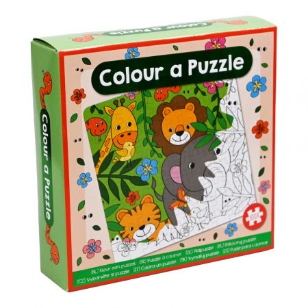 Akciók - WinsHolland-Set DIY Coloreaza propriul puzzle - animale din jungla