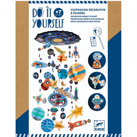 Accesorii bebelusi - Djeco Set DIY Decoratie mobila Sistemul solar Djeco
