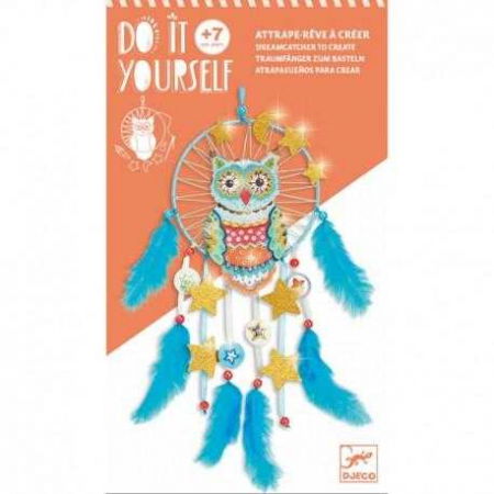 Jucarii +6 Ani - Djeco-Set-lucru-manual-Dreamcatcher-cu-sclipici