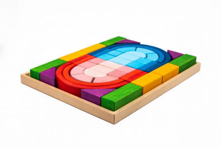 Oktató játékok - Marc toys-Set Handmade, Constructor din Lemn Arca Mare