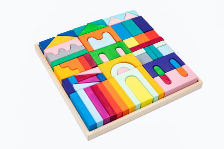 Oktató játékok - Marc toys-Set Handmade, Constructor din Lemn Didu