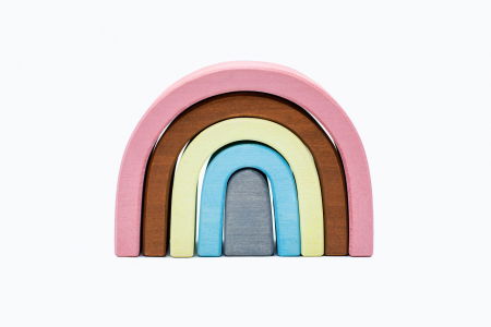 Formák és válogatás - Marc toys-Set Handmade, Curcubeu Arcada Mica Albastru