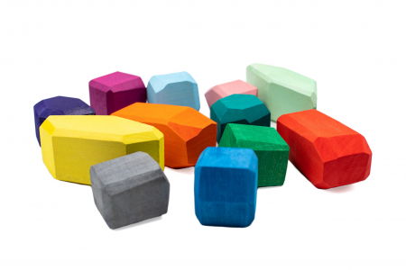 Formák és válogatás - Marc toys-Set Handmade, Wooden rocks