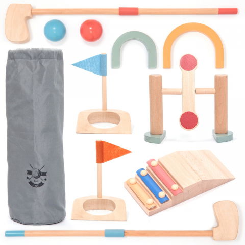 Cadou copii 3 ani - Set-Joc-indemanare-Mini-golf-copii-si-adulti-UMU-Toys