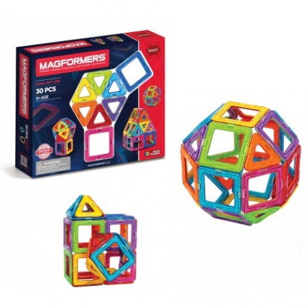 Építő készletek - Clics-toys-Set-magnetic-de-construit-Magformers-30-piese
