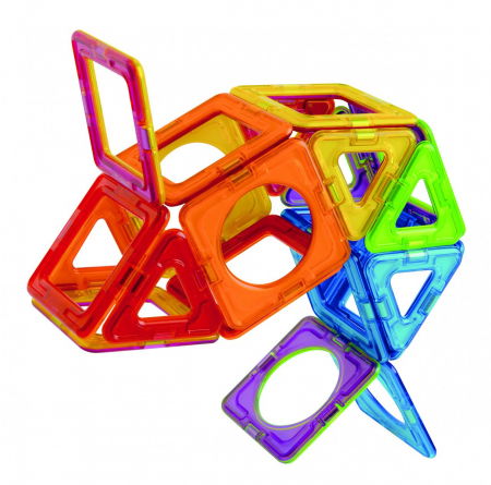 Játékok 3 éves kortól - Djeco-Set-magnetic-de-construit-Magformers-Basic-Plus-30-set