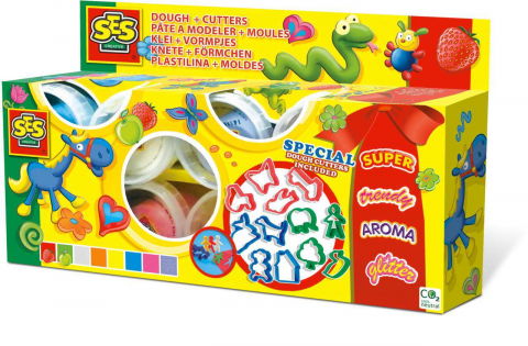 Jocuri de indemanare - SES Creative-Set Plastilina Cu Forme De Taiat