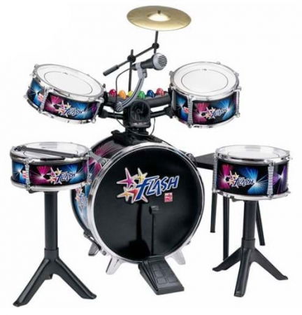 Jucarii interactive - Reig-Musicales-Set-tobe-baterie-FLASH-cu-lumini-si-microfon